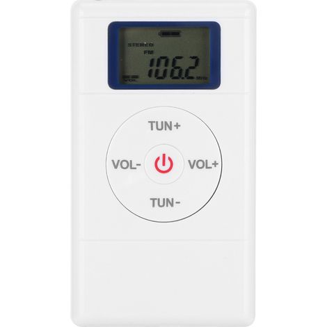 Mini radio FM numérique portable haute sensibilité avec cordon et écouteurs