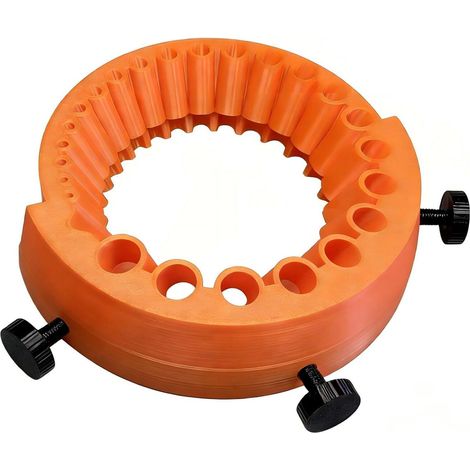 Cet affûteur de forets convient pour affûter les forets de 0,1 à 12 mm sur une meuleuse d'angle.Orange (1/5)