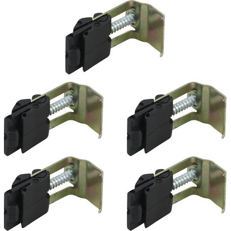 Lot de 5 Pinces en Acier Inoxydable, Clips de Fixation Sous évier de Cuisine, Accessoires pour Évier, Encastrables Arc Réglable, Pince Cuisine Inox, Convient pour Buanderies, Salles de Douche (1/5)
