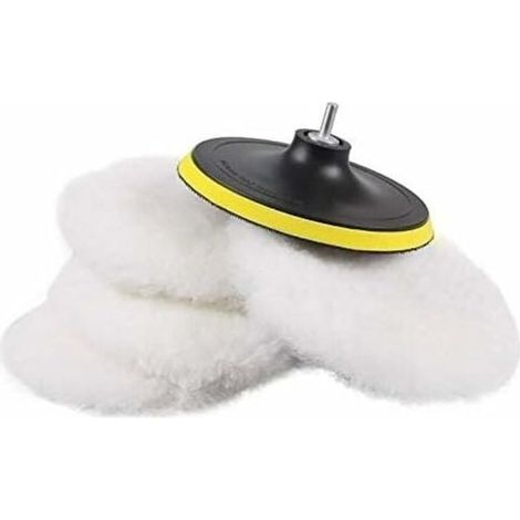 5 pieces 180mm wool polishing sponge disc polishing pads for polishing machine - LIAIKI (1/5)