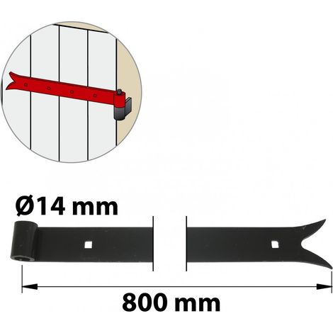 Bisagra de acero prepintado, Al.35 x L.800 x P.22 mm AFBAT