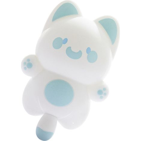 Veilleuse chat multicolore en silicone souple, 3 niveaux de luminosité, lampe de chevet pour chambre d'enfant, bleue (1/5)