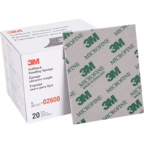 3M Softback Sanding Sponge 02600 02601 02602 – Spugne Abrasive 20 Pezzi - Packaging: 02600 Microfine-Green