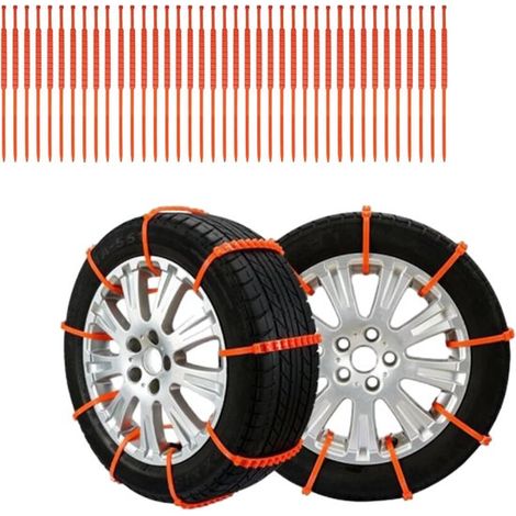 Chaînes à neige Chaînes à neige universelles Attaches de câble portables et antidérapantes en plastique pour les urgences, pour camionnettes et VUS Chaînes à neige Chaîne à neige (1/5)