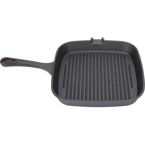 Poêle à Grill 24cm Antiadhésive, Poignée Résistante à la Chaleur, Conduction Rapide, Idéale pour Steaks et Cuisine Maison (1/5)