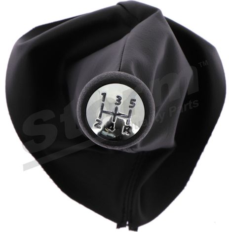 Pommeau 5 vitesses chromé avec soufflet compatible Citroën 7589E3 (1/5)