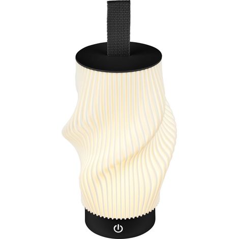 Briloner Lampada da tavolo LED senza fili Ø14x28cm 2W 150lm 2700K bianco caldo dimmerabile nero - Lampada da comodino soggiorno camera da letto balcone (1/5)