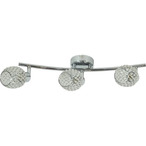 Candellux CLEAR 93-09913 plafoniera cromata cristallo 3xG9 62cm