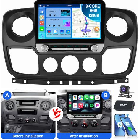 8 cœurs Pour Renault Master 3 Opel Movano B Nissan NV400 NAVI Autoradio Android 15 6+128G DAB CAM (1/5)