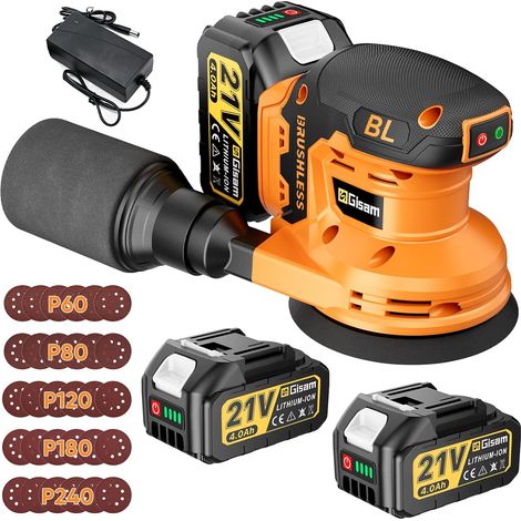 Ponceuse Excentrique 125mm Moteur Sans Balais 1200W Ponceuse Bois Métal (1/5)