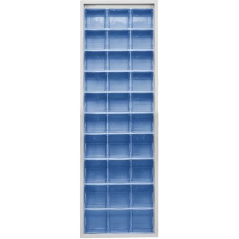 Scaffale portaminuteria completo CRYSTAL BOX "CB200"- Grigio Scuro - Mobil Plastic (1/2)
