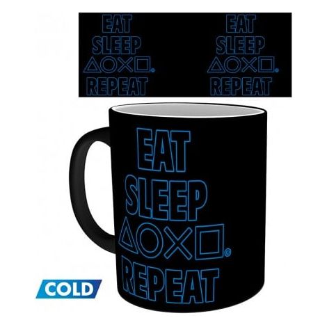 PLAYSTATION - Mug Heat Change - 320 ml - Eat Sleep Repeat