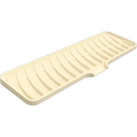 Protection anti-éclaboussures pour robinet, tapis de robinet en silicone  attrape-éclaboussures pour évier, support multifonction en silicone conçu pour une organisation et un séchage faciles des (1/5)