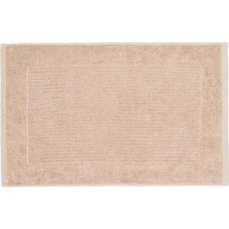 HOMESCAPES Imperial Badematte 100% Baumwolle, beige