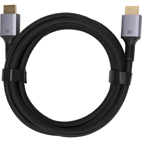 Câble vidéo haute définition 8K, version HDMI 2.1, diamètre du fil de 6,5 mm, conducteur en cuivre pur sans oxygène, prend en charge 8K@60Hz/4K@120Hz, HDMI vers HDMI, longueur de 3 mètres. (1/5)