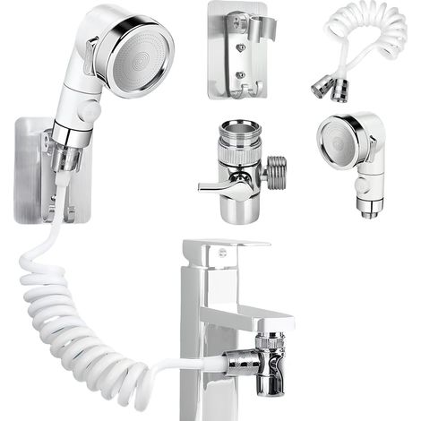 Douchette de lavabo, flexible télescopique de 1,5 m, sans robinet (1/5)