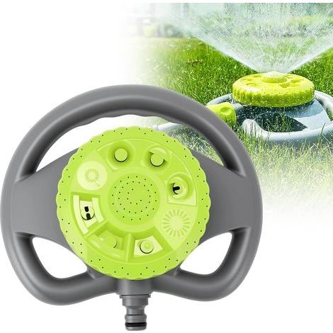 Arroseur d'eau de Jardin Automatique pour Jardin Arrosage Jardin, Arroseur de Pelouse Arroseur Rotatif Premium Gicleurs de Précision pour Pelouse Plantes Champ de Légumes Enfants Jouant (Vert) (1/5)