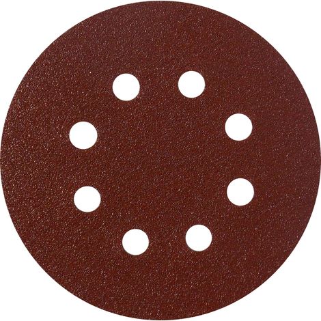 SAITAC D-VEL AW-D Disco con velcro abrasivo 8 Fori Diametro 127 mm 50 Pezzi - Grana: 80