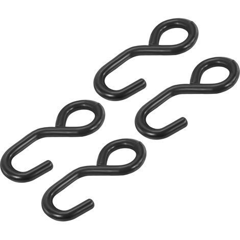 Paquet de 4 pièces S Form 27mm, description en plastique pour cintre LKW noir (1/5)