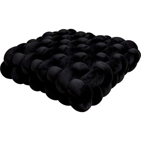 Coussin Nœud Carré - Décor Intérieur Main - 30 x 30 x 6 cm - Tissu Peluche - Pour Canapé Chaise Lit - 1 Pièce (1/5)