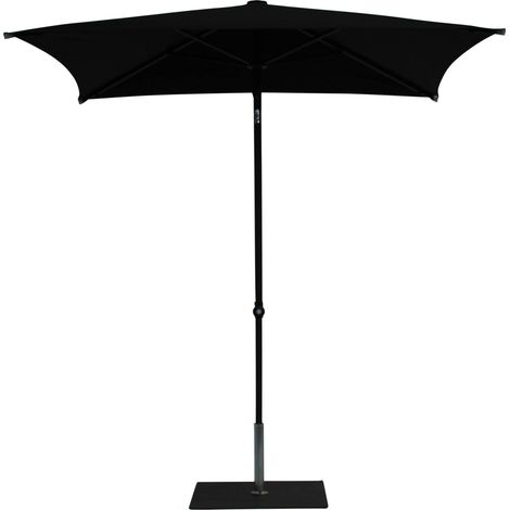 Ombrellone da Giardino 2x2 m Palo Ø38 mm in Alluminio Tessuto Olefin Trend Nero (1/5)