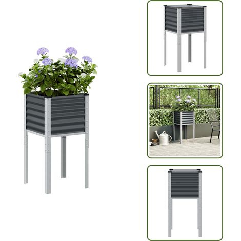 Jardinière anthracite 45x45x88 cm acier - Jardinière - Jardinières - Jardinière D'extérieur - Jardinière De Terrasse (1/5)
