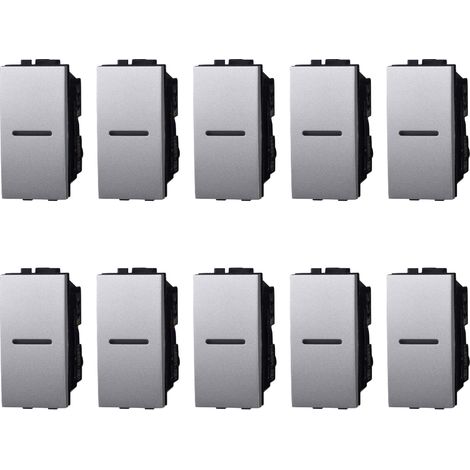 gloca Deviatori 1P Assiali Compatibili Living (Grigio, 10 Pezzi) (1/4)