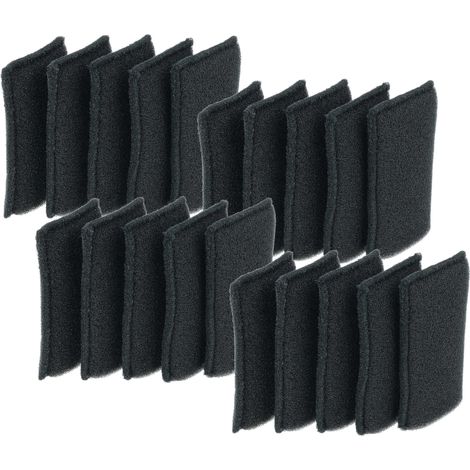 vhbw 20x filtro sostituisce EINHELL Accessory 2351135 filtri per aspirapolvere - Filtro in spugna nero