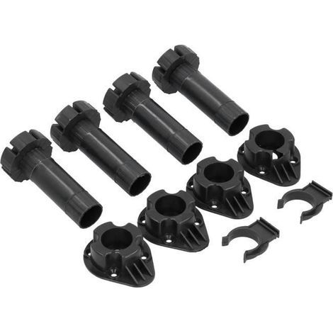 (Schwarz) Verstellbare Schrankfüße – 4er-Set – ABS – Schwarz (1/4)