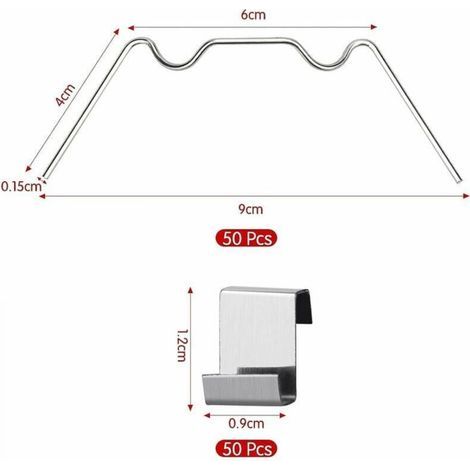 YMYNY 100Pcs Clips de Vitrage pour Serre Inclure 50Type W Serre Pinces en Acier Inoxydable et 50 Clips de Type Z pour Vitre de Serre (1/4)