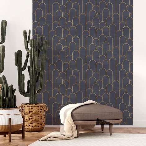 Papier peint intissé pré-encollé - BLEU CHIC ARCHES - 1 rouleau de 300x60cm (1/5)