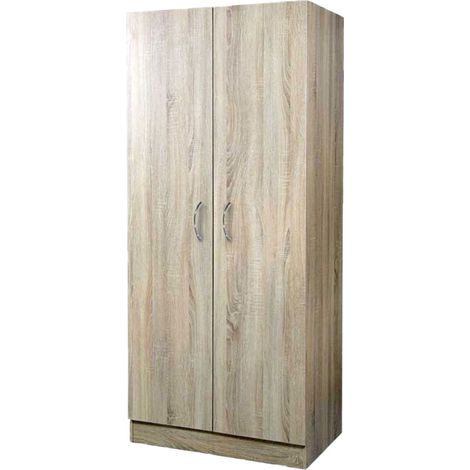ARMADIO 2 ANTE RIPIANO 80X50X180 CM LEGNO ROVERE (1/2)