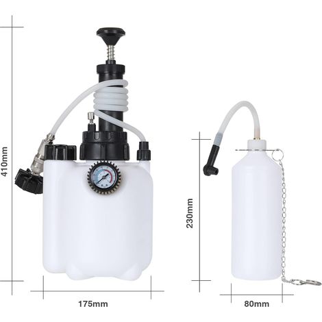 3L Auto-Bremsenentlüfter, Bremsflüssigkeitswechsler mit 1L-Bremsentlüftungsflasche und E20-Standardadapter, Bremsenentlüftungsset für die meisten europäischen Modelle (1/5)