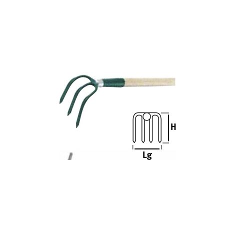 Leborgne – Griffe à rosier 90 cm – Manche en bois certifié PEFC – Largeur 10 cm – Emmanchement à soie pour coupe précise