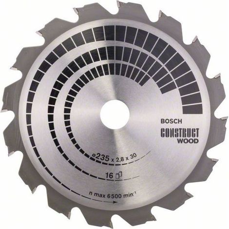 Bosch Zubehör 2608640636 Kreissägeblatt Construct Wood 235 x 30/25 x 2,8 mm, 16