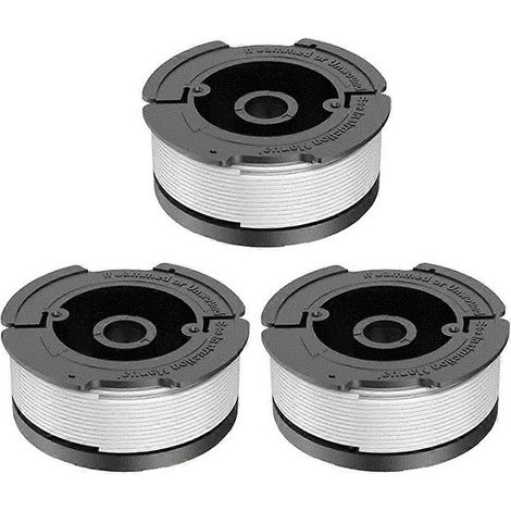 J3A AF 100 3ZP 3 carretéis de fio para cortador de grama BLACK DECKER LST300, ST7700, M2K (1/5)