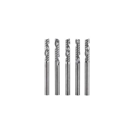 Lntyq 5 Stück 1/8" Schaftfräser, Einschneider-Fräser für Aluminium, Nutfräser, 3,175 mm 12 mm Hartmetall-Flachfräser für Holz, Aluminium, Stahl, Titan (1/5)