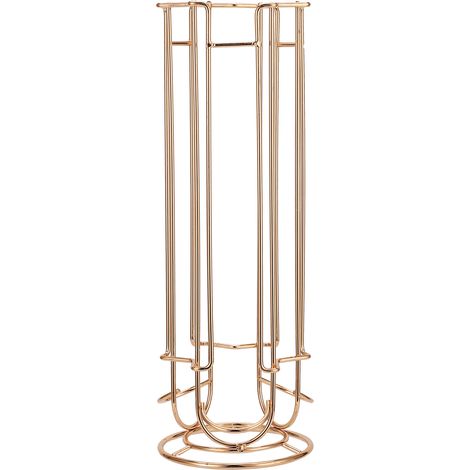 Support de capsules de café en fil métallique doré, étagère de rangement pour 18 dosettes, porte-capsules en fer (1/5)
