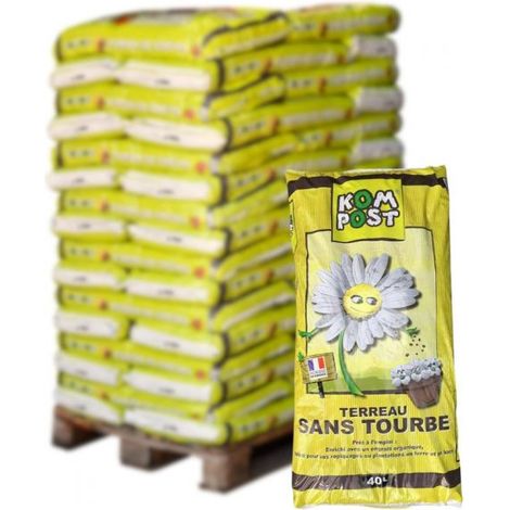 Terreau sans tourbe prêt à l'emploi, 57 sacs de 40 L - KOM27-57x40 (1/4)