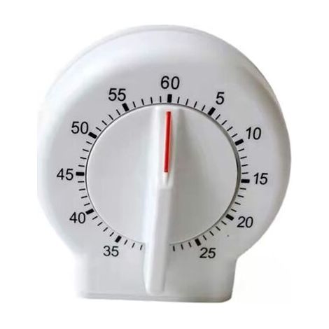 ALLIANDISMinuterie de cuisine, minuterie mécanique de 60 minutes facile à lire (blanc) (1/4)