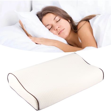 Noyau d'oreiller en mousse à mémoire de forme à rebond lent, couche d'air, oreiller en forme de vague, oreiller de sommeil, oreiller cervical, avec petits points dorés et petites vagues, 5030 cm. (1/5)