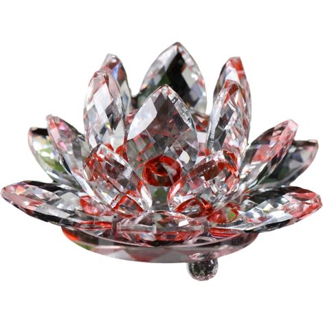 Fleur de Lotus en Cristal - Décoration Intérieure Moderne pour Fenêtre ou Intérieur - Bouquet Ornemental Énergétique - 1 Pièce