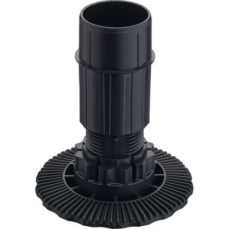 Tube plastique noir avec pièce de réglage 125mm - 637.76.354