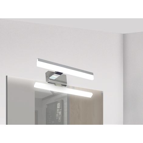 Applique de salle de bain 32cm chrome (7W 560lm 4000K IP44) - Voltman (1/5)