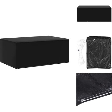 Gartenmöbel-Abdeckung 7 Ösen 143x225x90 cm - Gartenmöbelschutzhülle - Rattan Möbel Abdecken - Gartenstuhl Abdeckung - Gartentisch Abdeckung - Wetterfest (1/5)