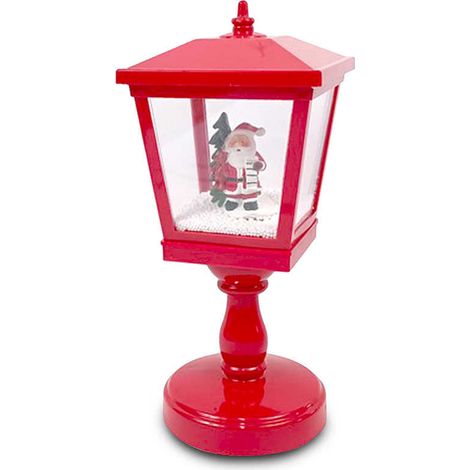 Lampione Rosso con Movimento Luci per Interno H32CM DUEESSE