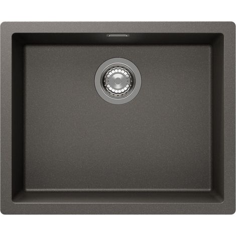 SCHOCK Einbaubecken Cristadur KAIA N-100L A Silverstone Exzenterbedienung (1/2)