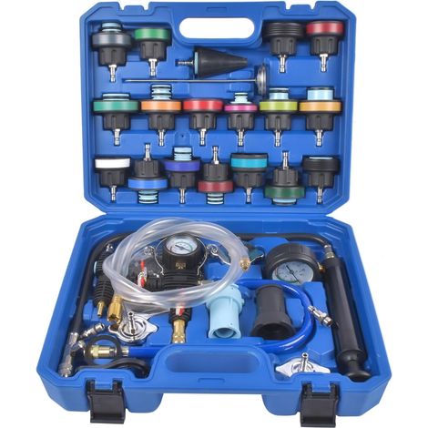 31 Pcs Cooling System Tester, Vacuum Liquid Filling Kit Radiator Pressure Tester Universal for Cars, Motorcycles, Trucks (1/5)