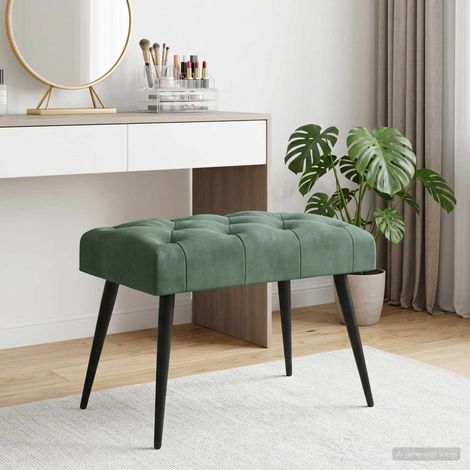 Teenpull – Bank mit Knopfheftung Meergrün 60 x 40 x 45 cm Samt (1/5)