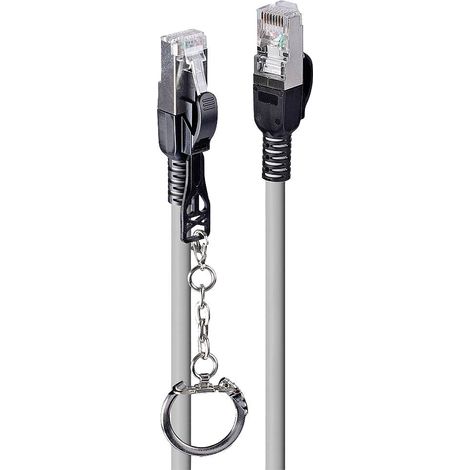 LINDY 47604 RJ45 Câble réseau, câble patch CAT 6a S/FTP 2.00 m gris 1 pc(s) Q822003 (1/2)